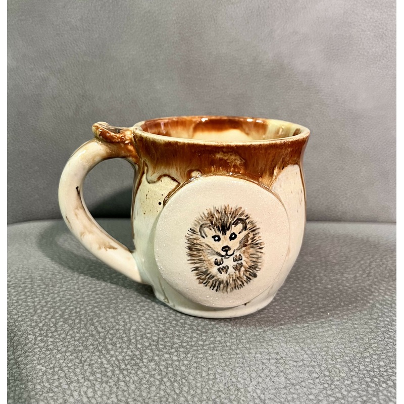 Handpainted Animal Mug brown/cream