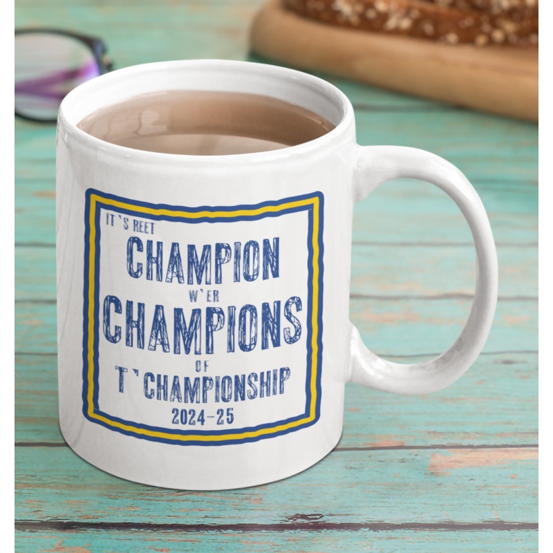 Leeds Utd Mug CHAMPIONS Design