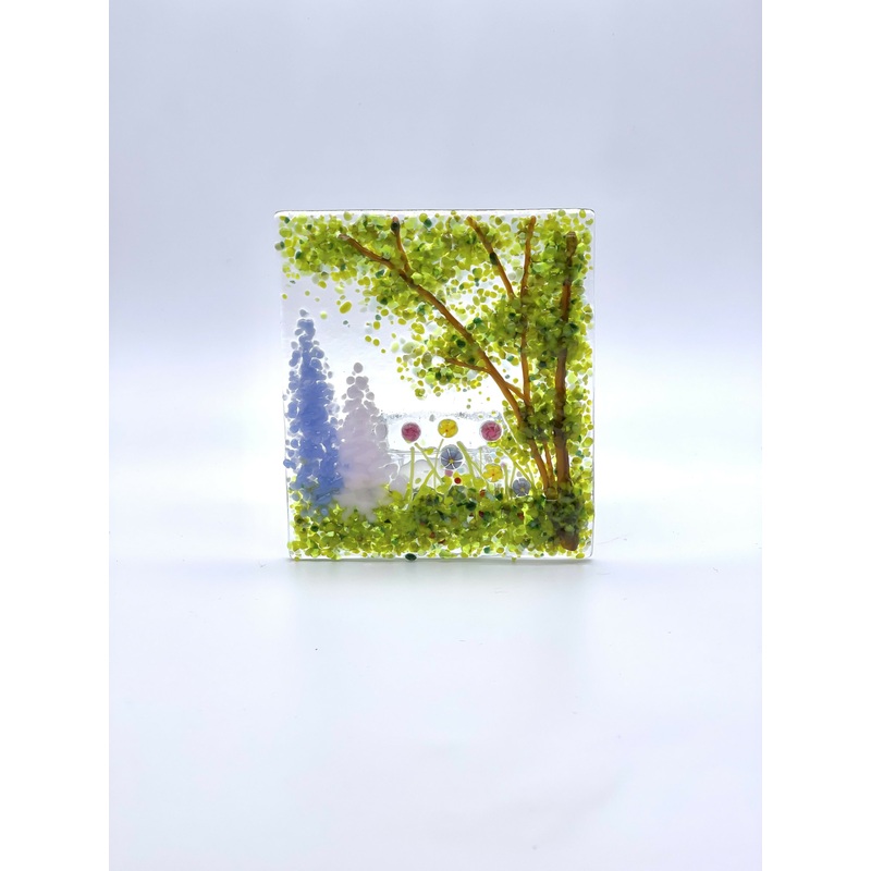 Meadow Tea Light|Blue and Pink|Coral, yellow and white