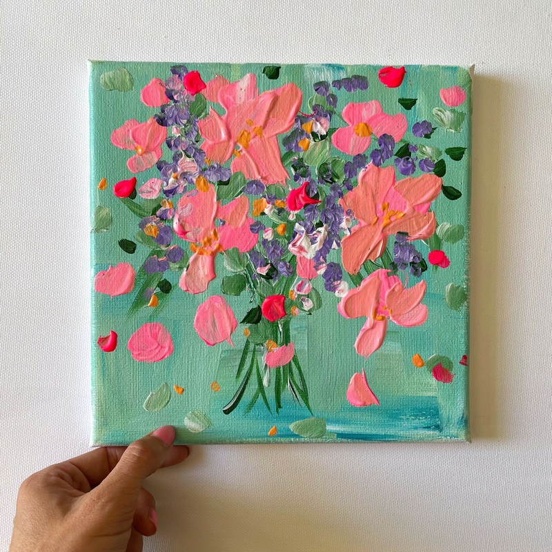 Peonies & Posie 6 -Original Acrylic Painting