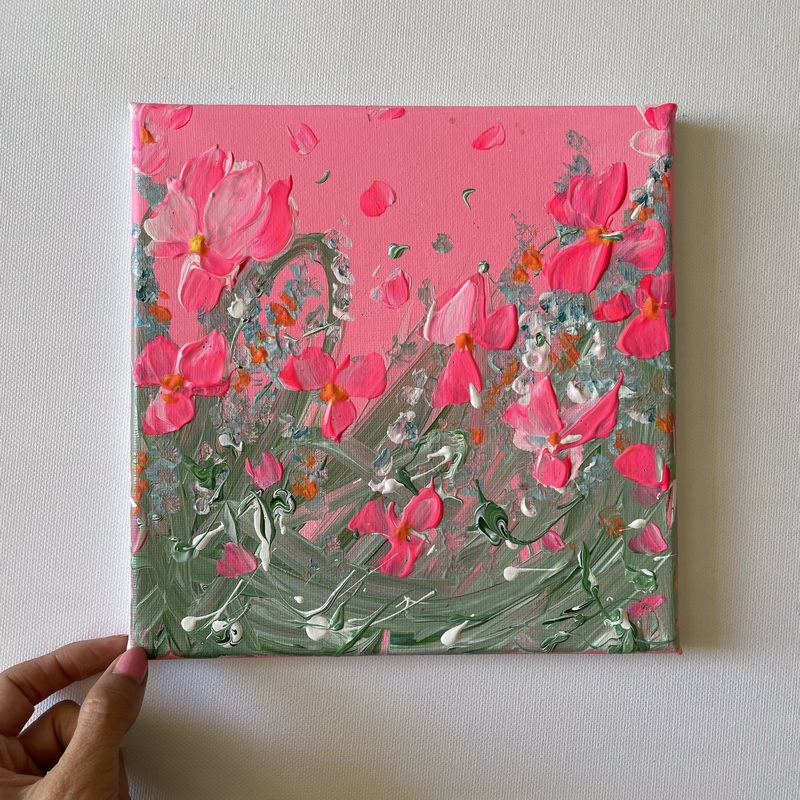 Pink Sky At Night -Original Acrylic Painting