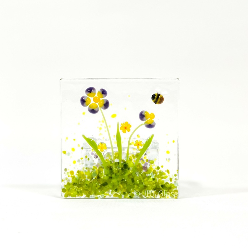 Small Purple Flower Tea Light