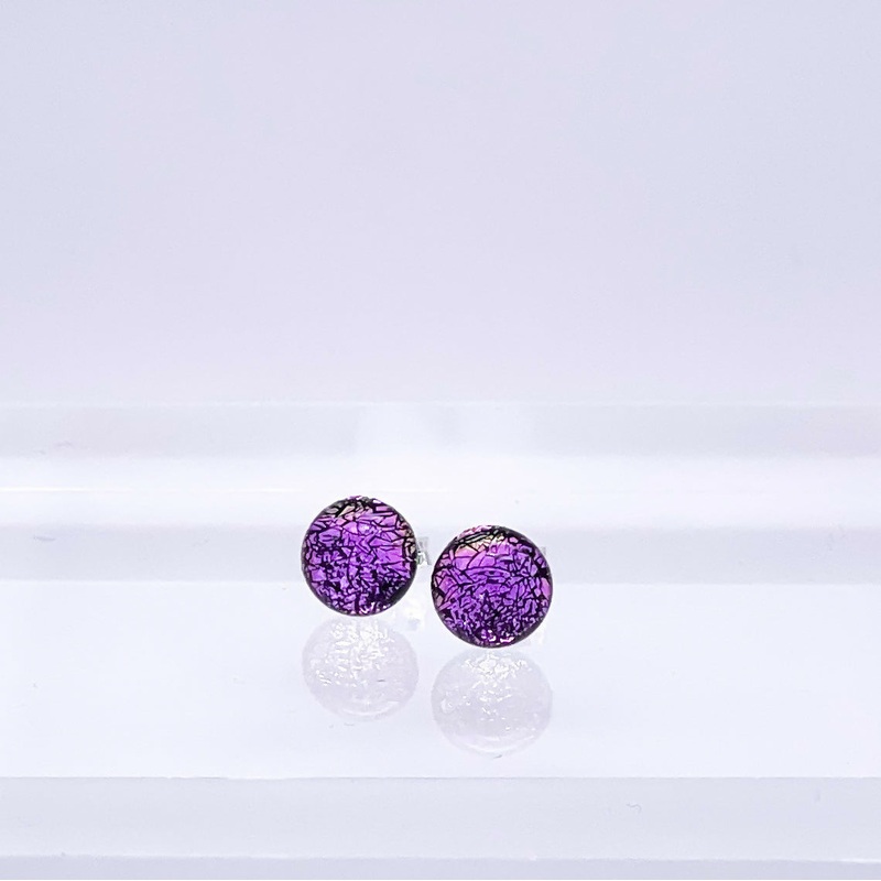 Stud Round 16|Round Pink Stud|Gold Swirl Round Stud|Crinkle Green Round Stud|Blue Round Stud|Rainbow Round Stud|Champagne  Round Stud|Purple Round Stud|Green Round Stud