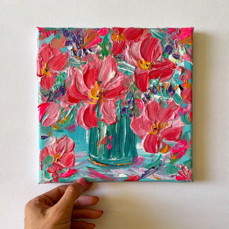 Vase Of Joy -Original Acrylic Painting