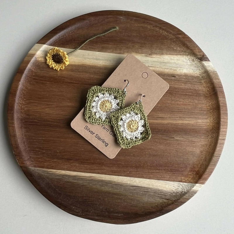 Crochet Granny Square Earrings