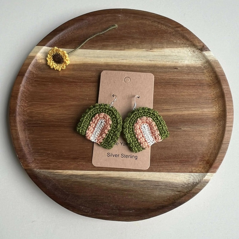 Crochet Rainbow Earrings