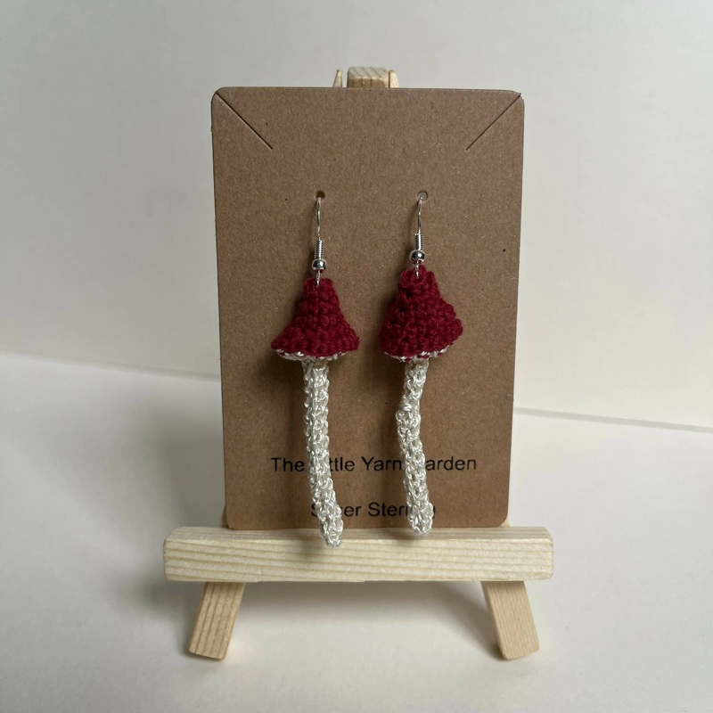 Crochet Toadstool Earrings