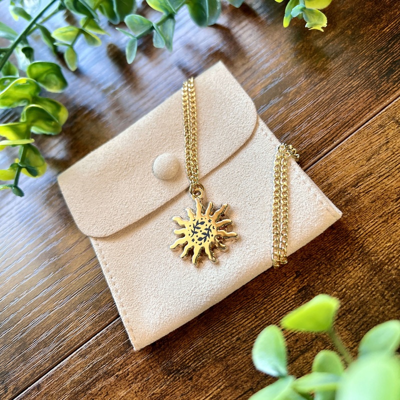 Floral Sun Pendant Necklace