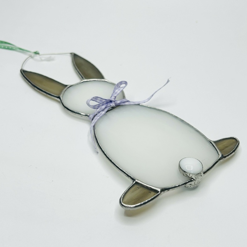 Glass Easter Bunny Hanging Decoration