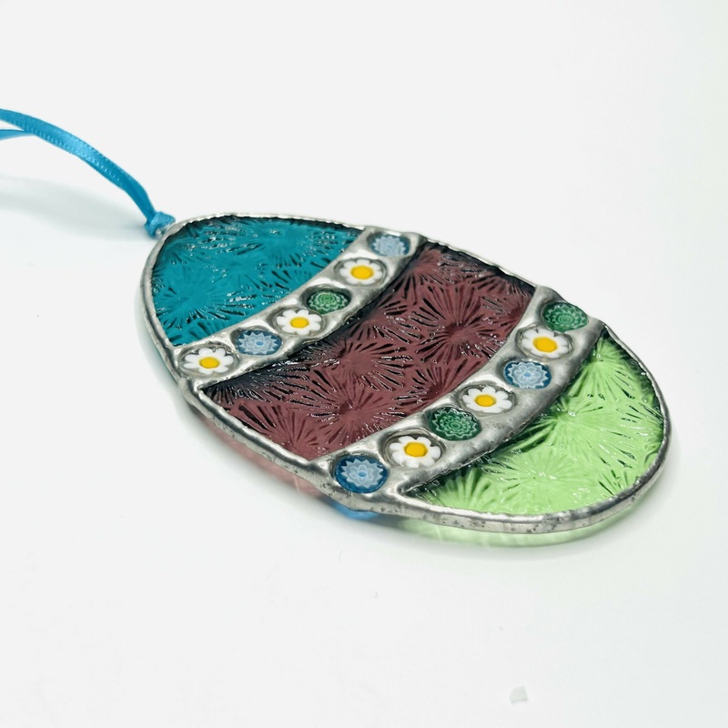 Glass Easter Egg Hanging Decoration