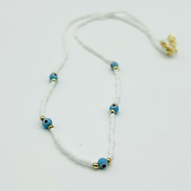 Handwoven Beaded Necklaces – Evil eyes