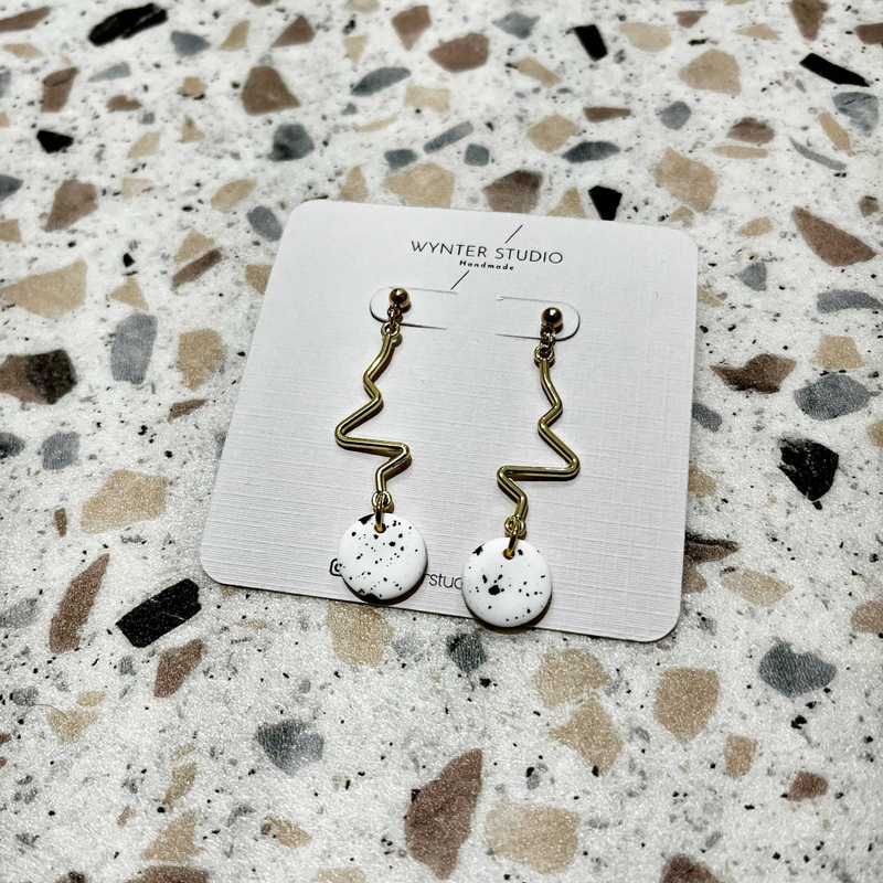 Mono Wiggle Clay Earrings