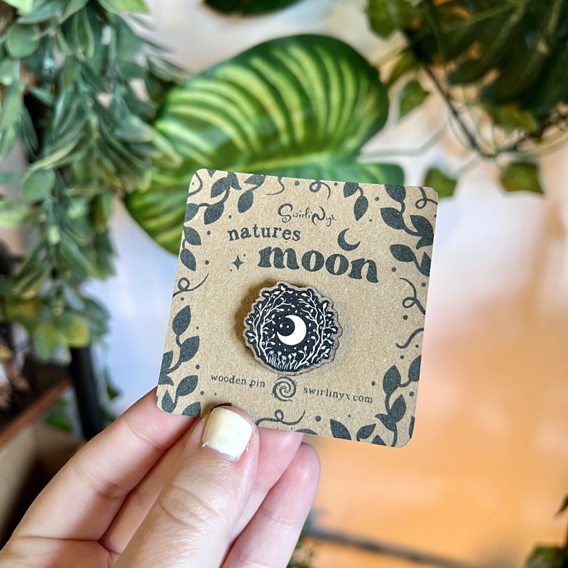 Nature’s Moon Wooden Pin