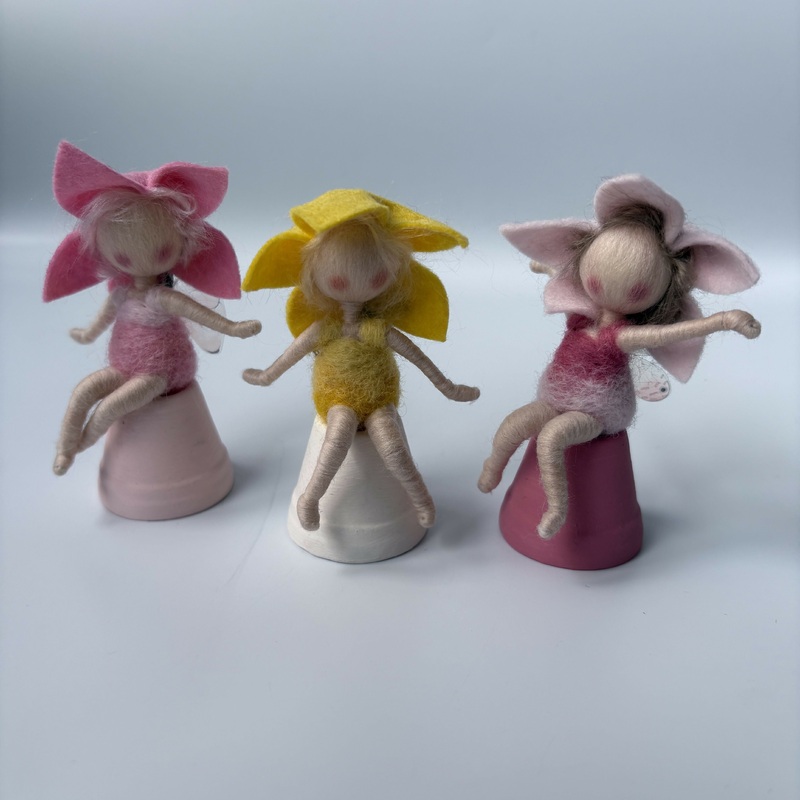 Plant Pot Flower Fairy Baby|Pink|Yellow|Green