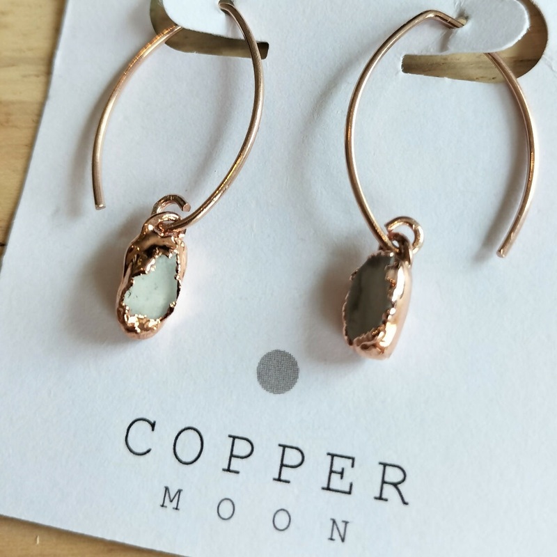 Seaglass V Wire Earrings