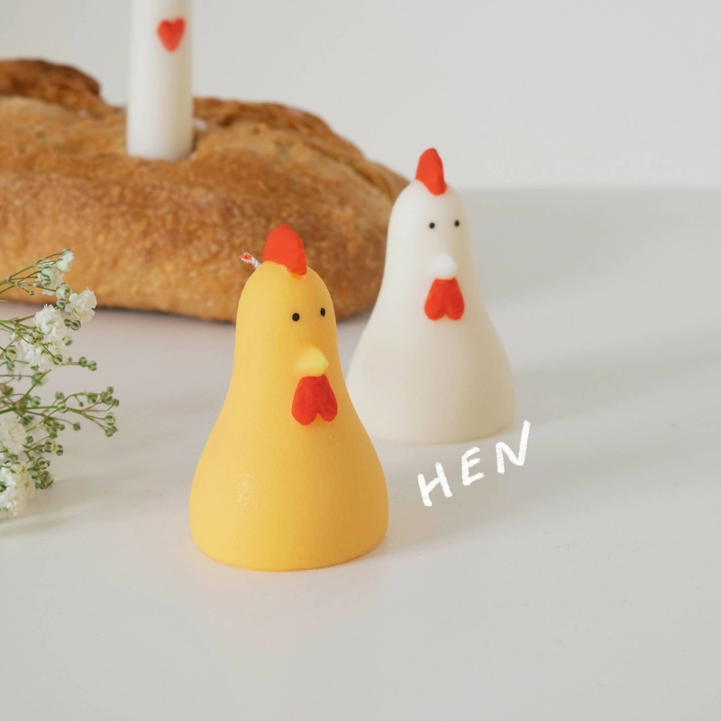 Chicken Candle|Yellow|Rooster|Hen