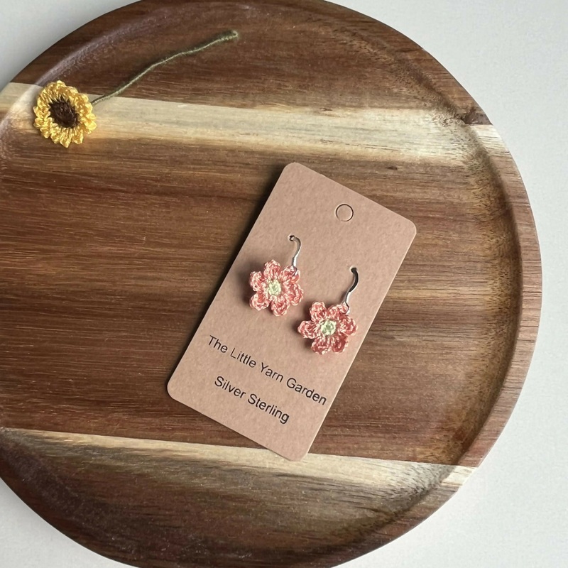 Crochet Tiny Flower Earrings