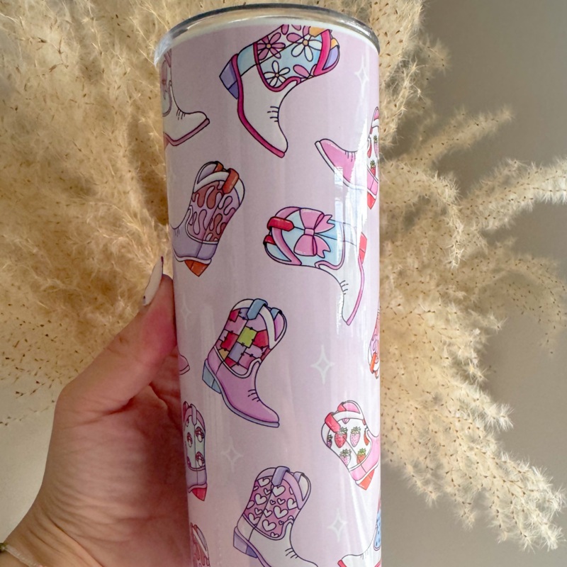 Cute Cowboy Boots 20oz Stainless Steel Tumbler