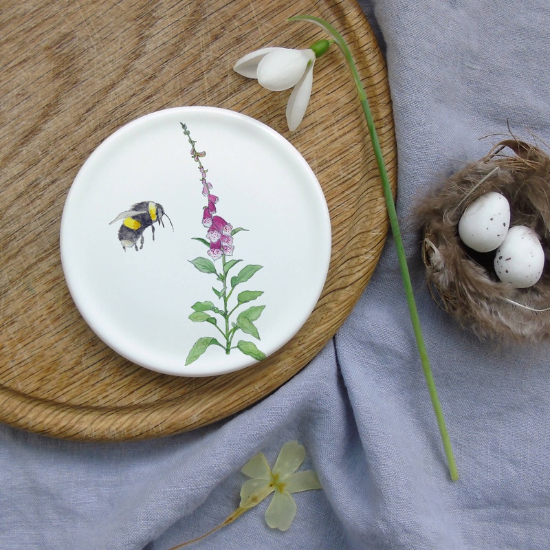 Foxglove and Bee Coaster