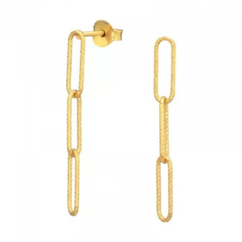 Gold Chain Link Earrings|Gold Chain Link Earrings