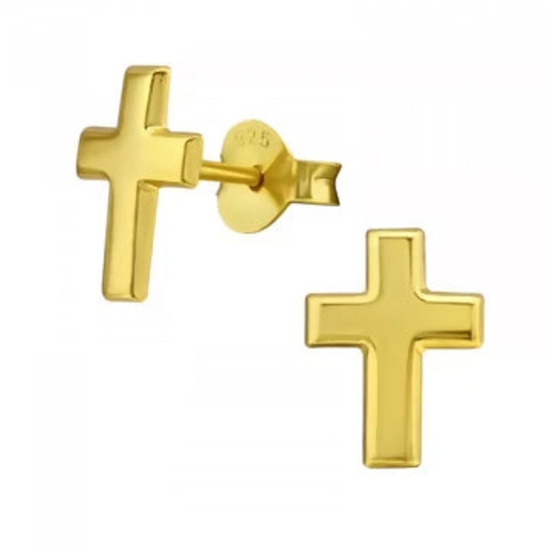 Gold Cross Studs|Gold Cross Studs