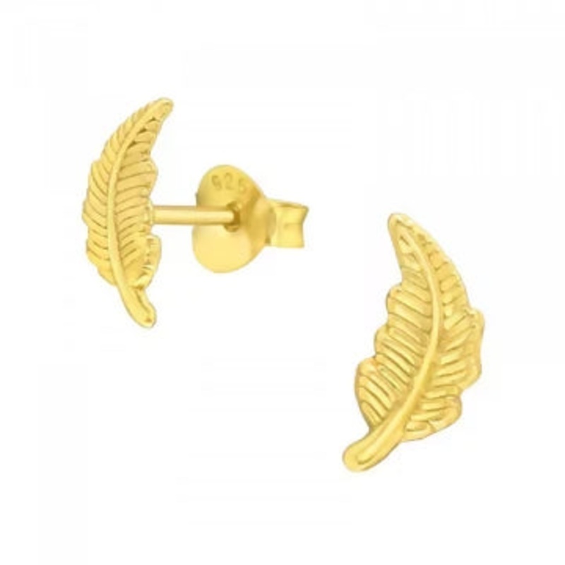Gold Feather Studs|Gold Feather Stud