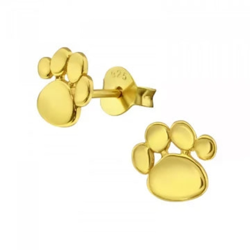 Gold Paw Studs|Gold Paw Studs