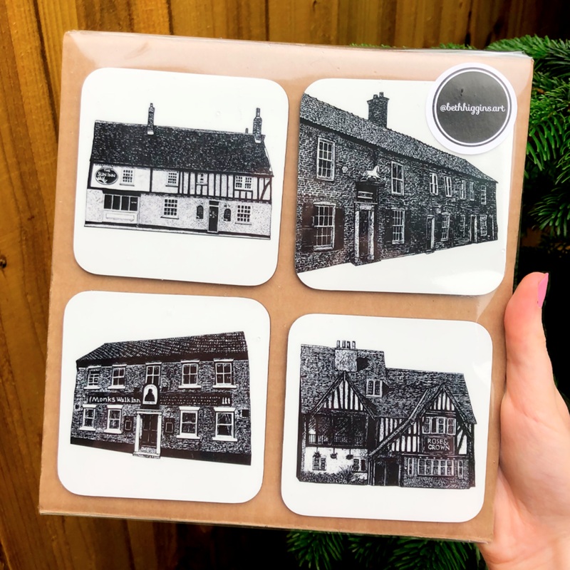 Historic Pubs of Beverley – Set of Four Coasters