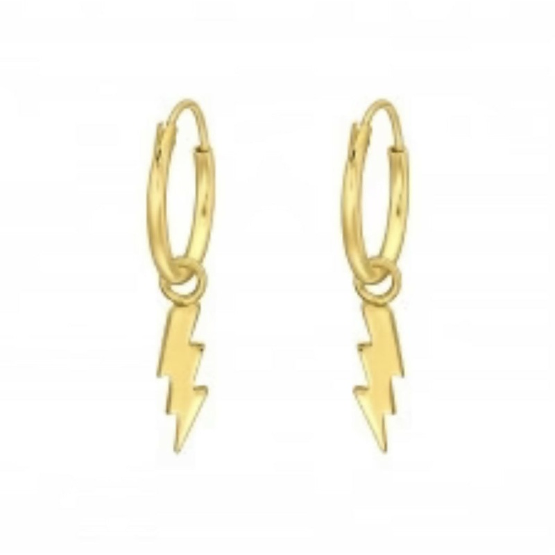 Lightning Gold Mini Hoops|Lightning Gold Mini Hoops
