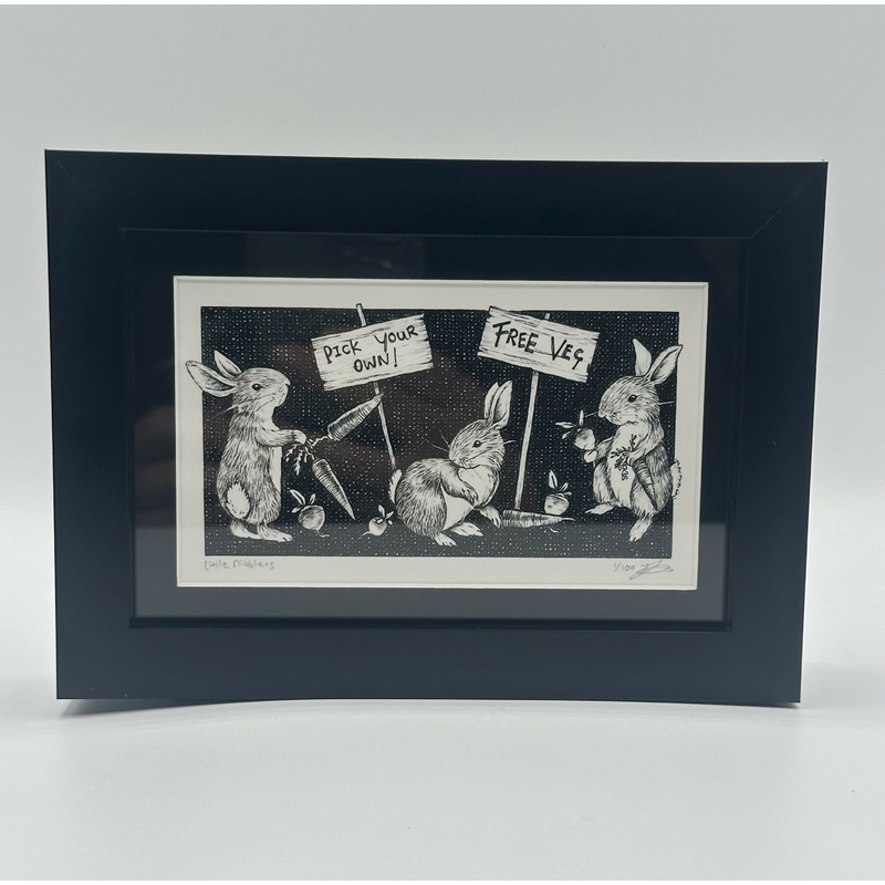 Little Nibblers – Framed Limited Edition Print by Jenny Davies