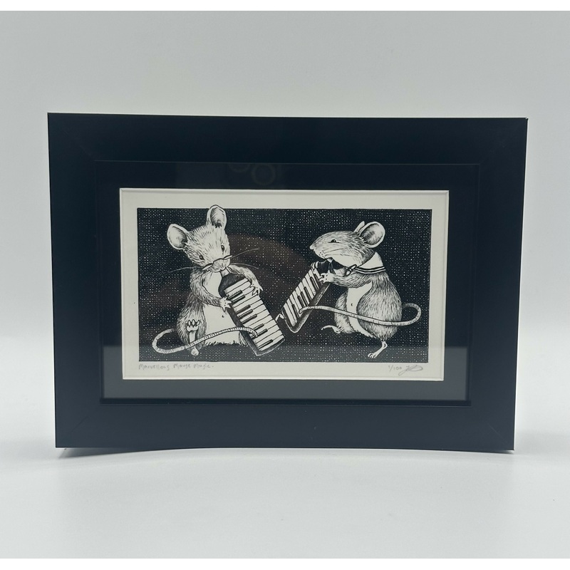 Marvellous Mouse Music – Framed Limited Edition Print by Jenny Davies