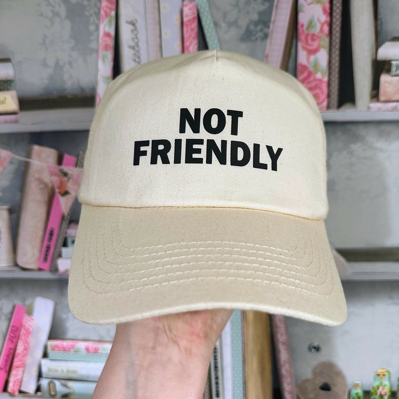 Not Friendly Cotton Baseball Cap