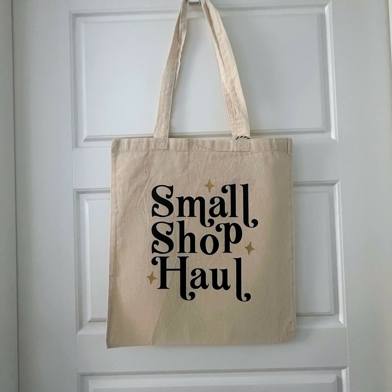 Small Shop Haul Cotton Tote Bag