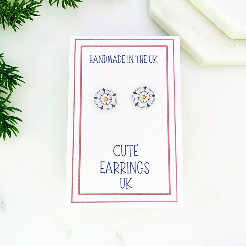 Yorkshire Rose Stud Earrings