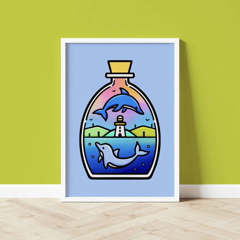 A4 Print – Dolphin