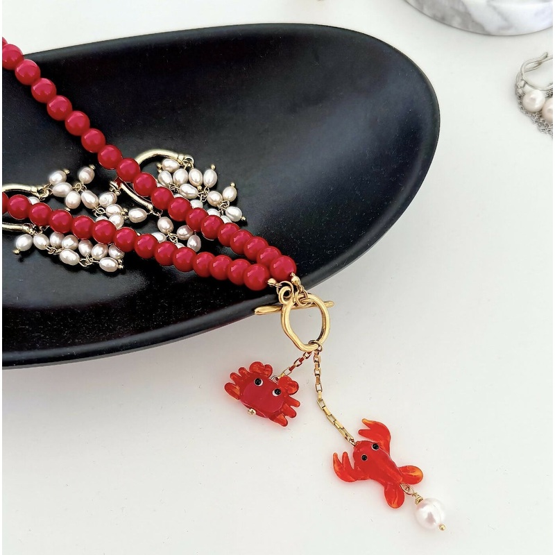 Crab & Lobster necklace