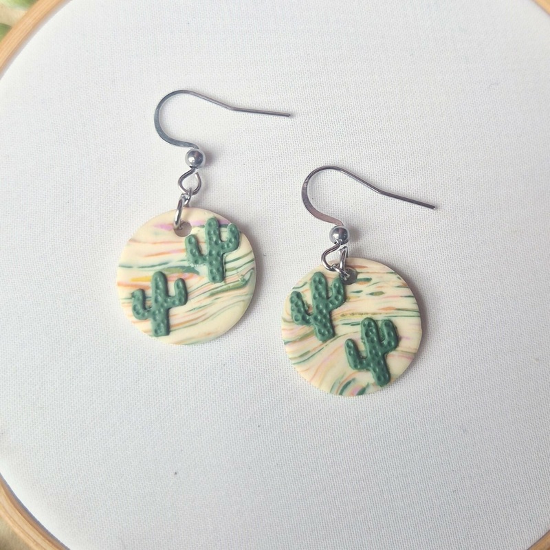 Desert Storm Cactus Earrings