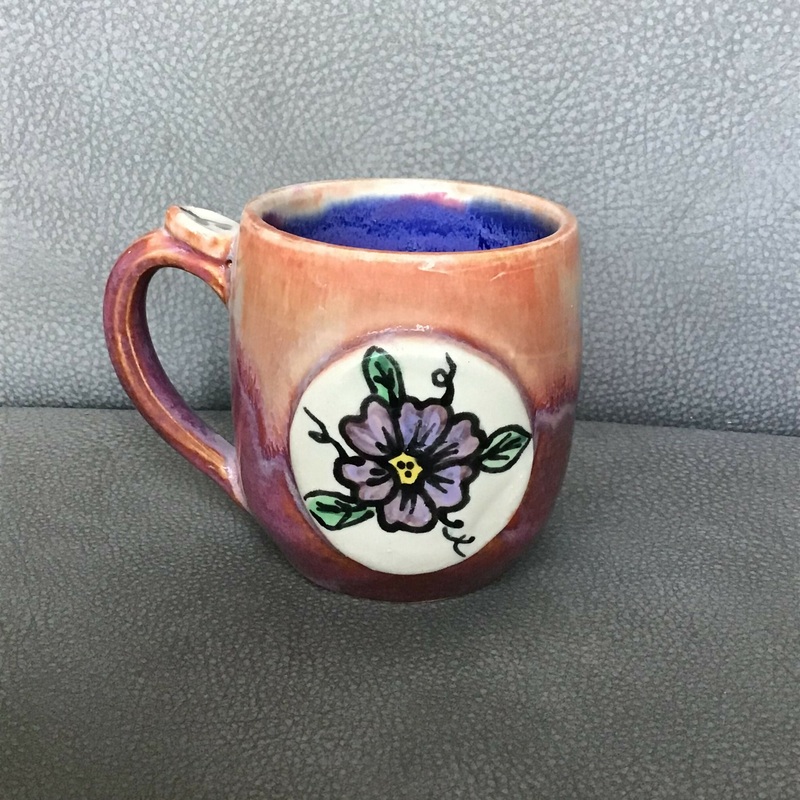 Hand Painted Summer Flower Mug