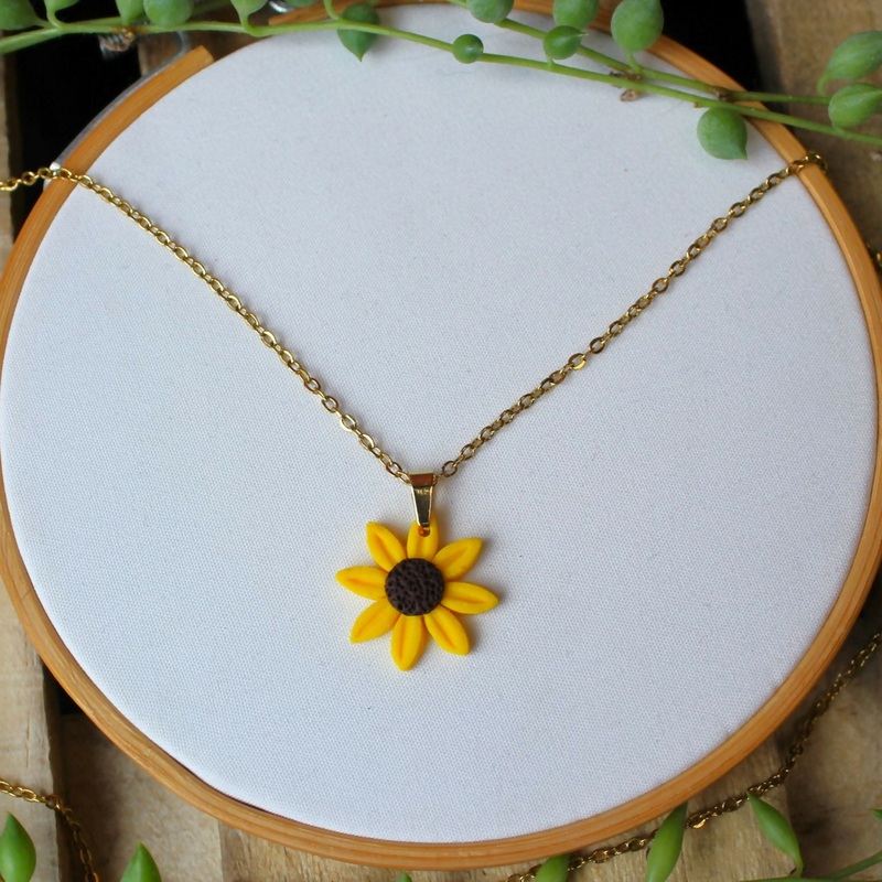 Small Sunflower Necklace