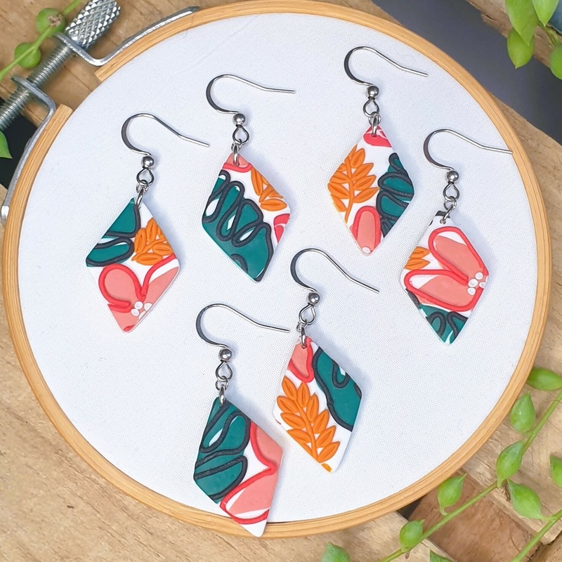 Tropical Twist Diamond Earrings