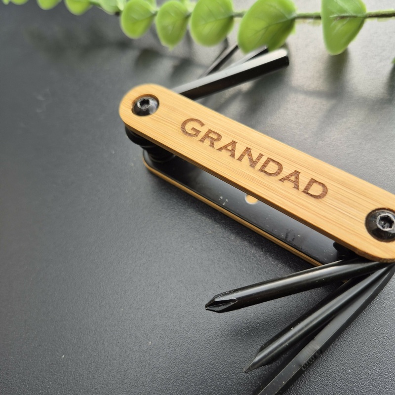 Bamboo Allen Key tool | Engraved Hex Key | Eco-Friendly DIY Gift | Handyman & Cyclist Tool – GRANDAD