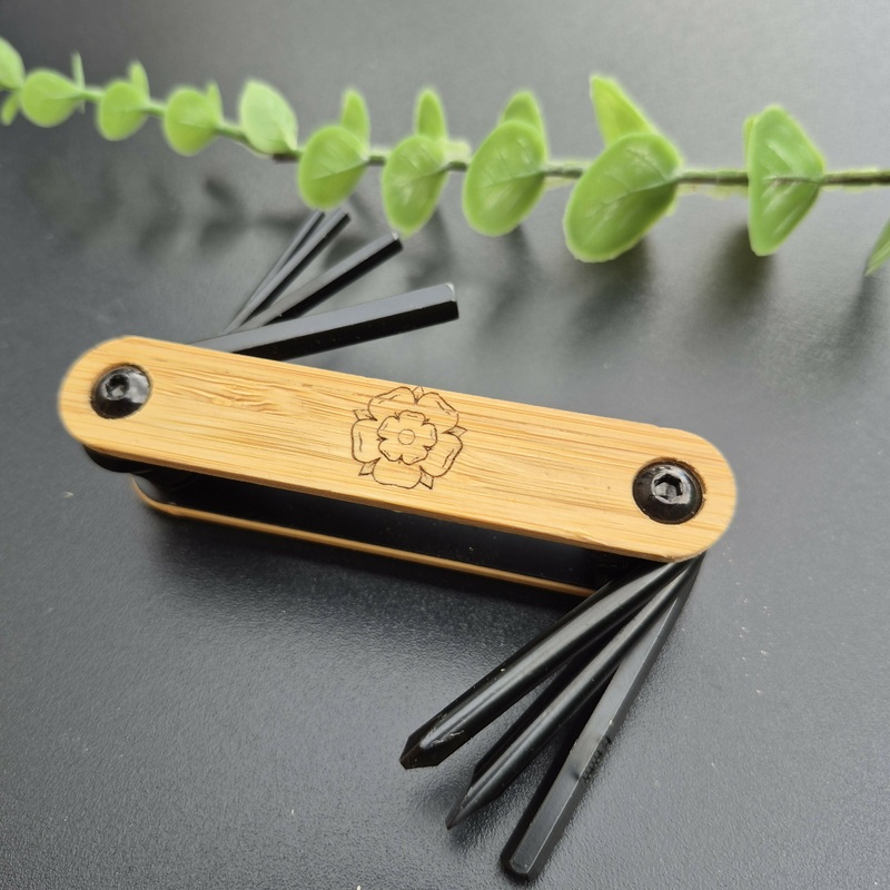 Bamboo Allen Key tool |Engraved Hex Key | Eco-Friendly DIY Gift | Handyman & Cyclist Tool – Yorkshire Rose
