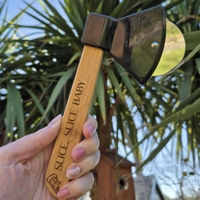 Bamboo Axed Shaped Pizza Cutter – Slice Slice Baby