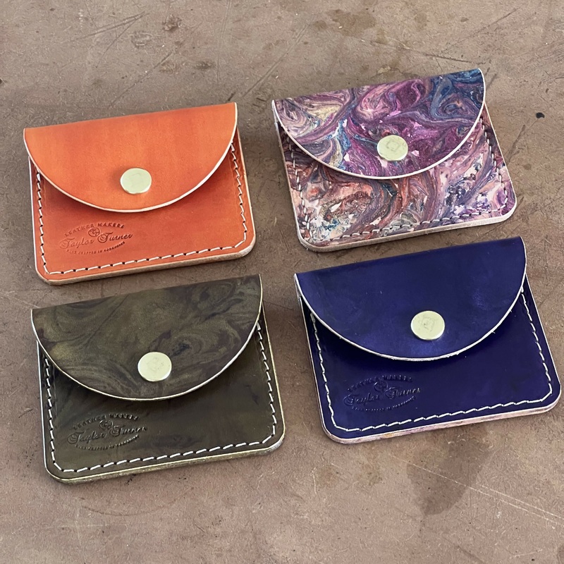 Hand Dyed Mini Leather Coin Purse