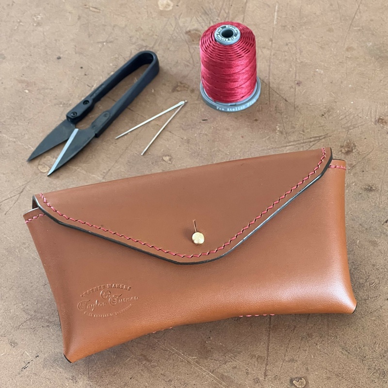 Handmade Italian Leather Glasses Case Semi Rigid