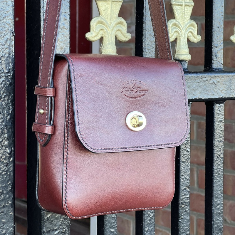 Handmade Italian Vegetable Tanned Leather Square Shoulder Bag