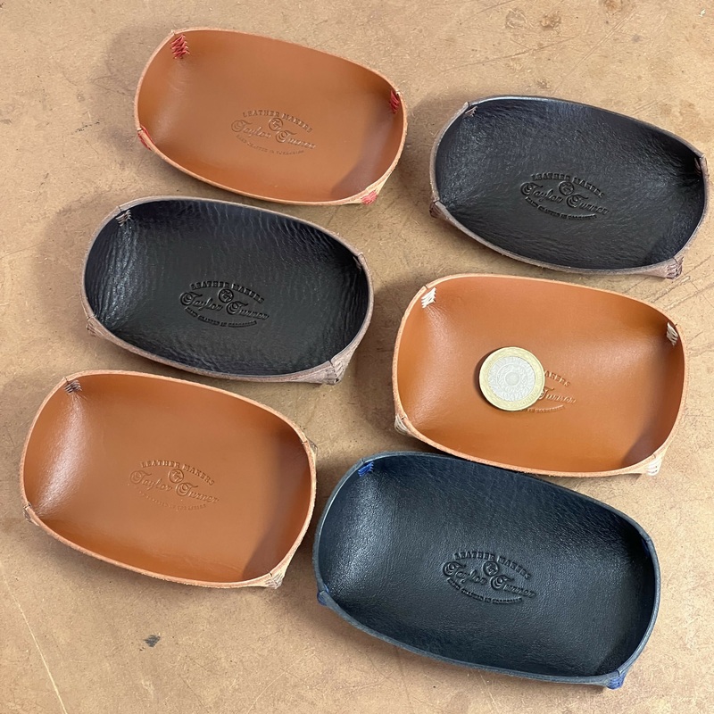 Handmade Italian Vegetable Tanned Leather Trinket Tray – Small