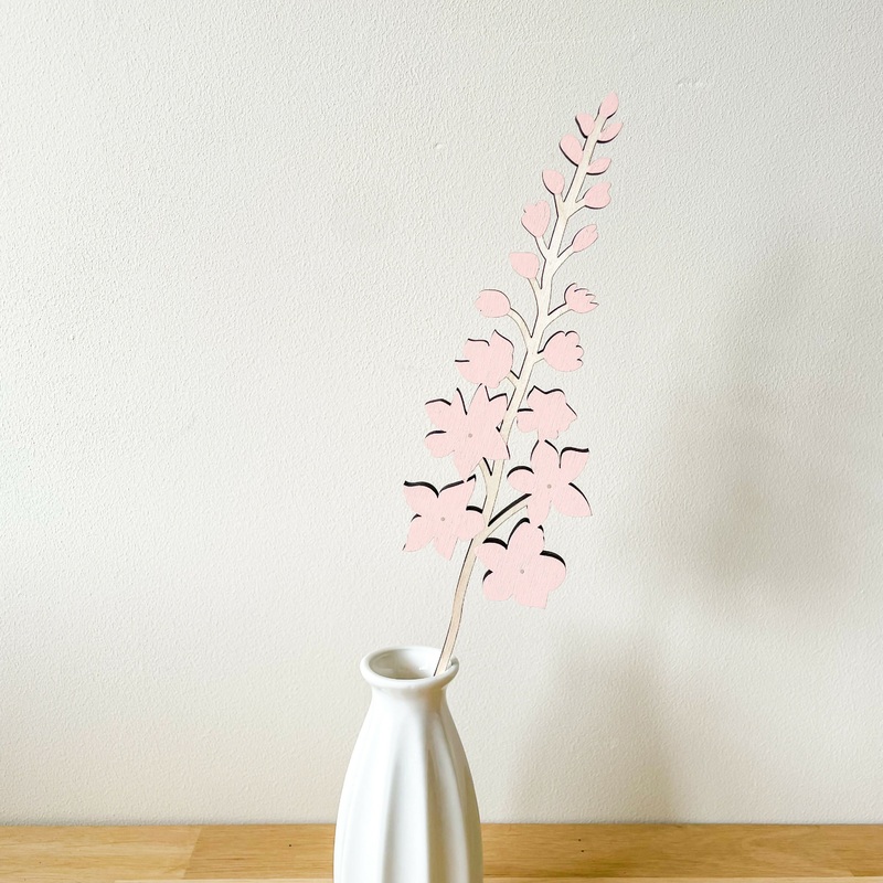 Large Wooden Delphinium