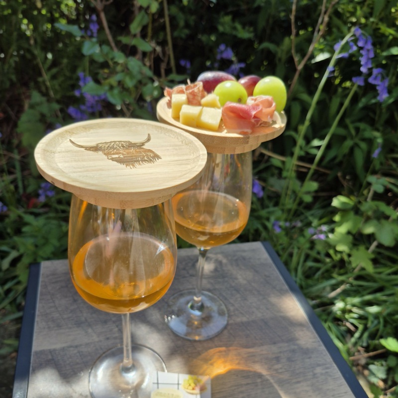 Mini Wine Glass Charcuterie Board  Portable Snack Topper – Highland Cow