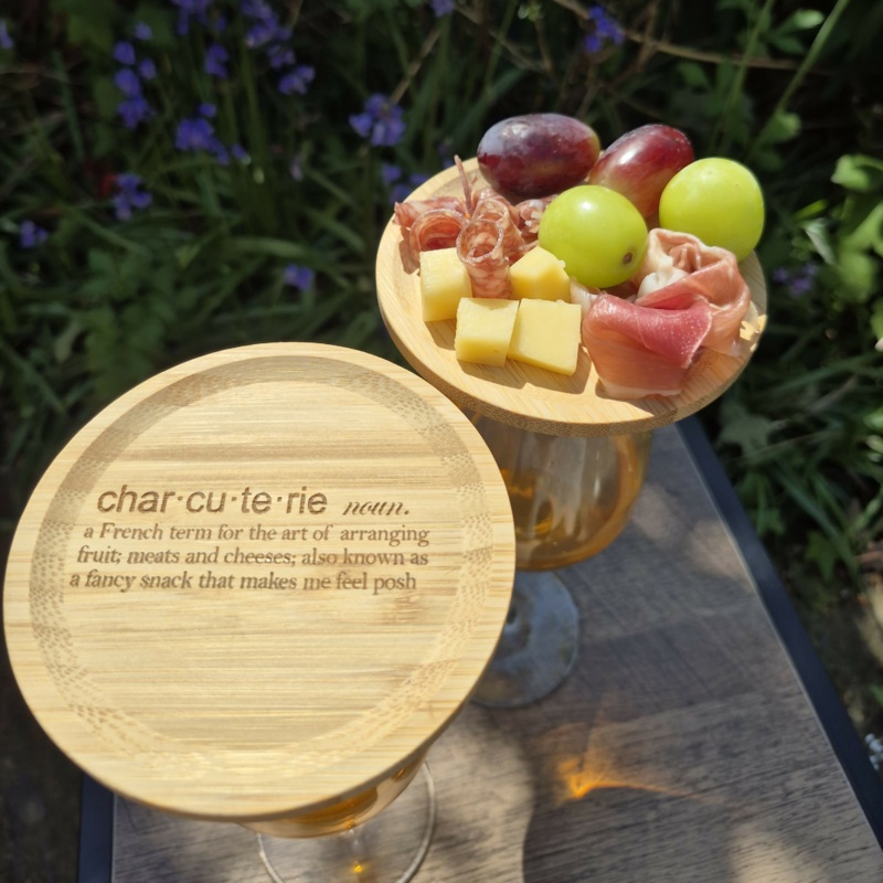Mini Wine Glass Charcuterie Board  Portable Snack Topper – Noun